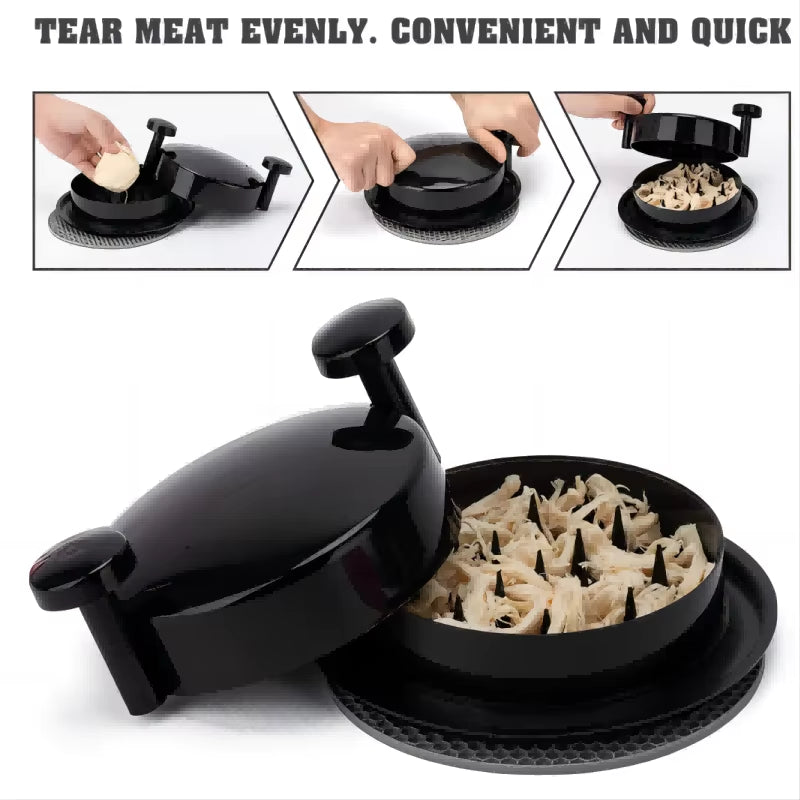 Chicken Shredder Potato Shred Machine Meat Shredder Pork Shredding Tool with Handles and Non-Skid Base Mat 1Pc 7Inch