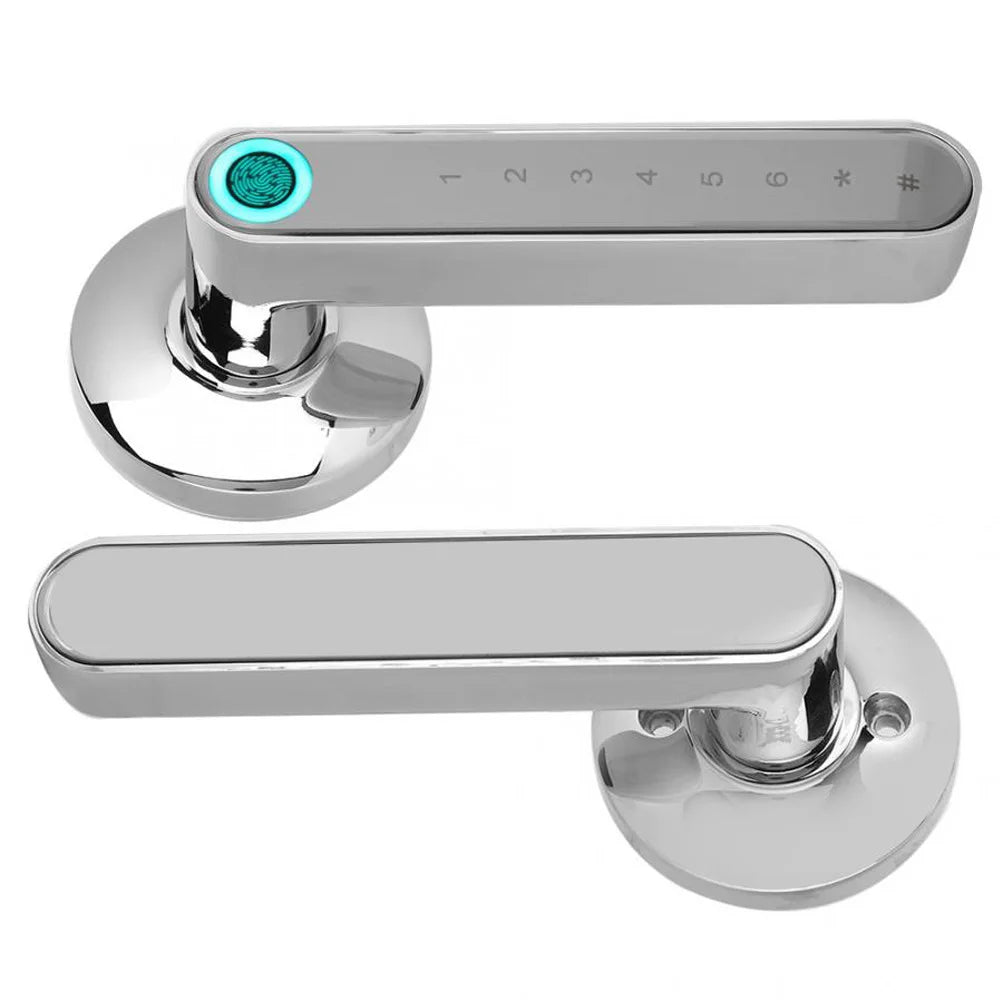 Fingerprint Door Lock, Smart Bluetooth Password Handle USB Lock APP Keyless