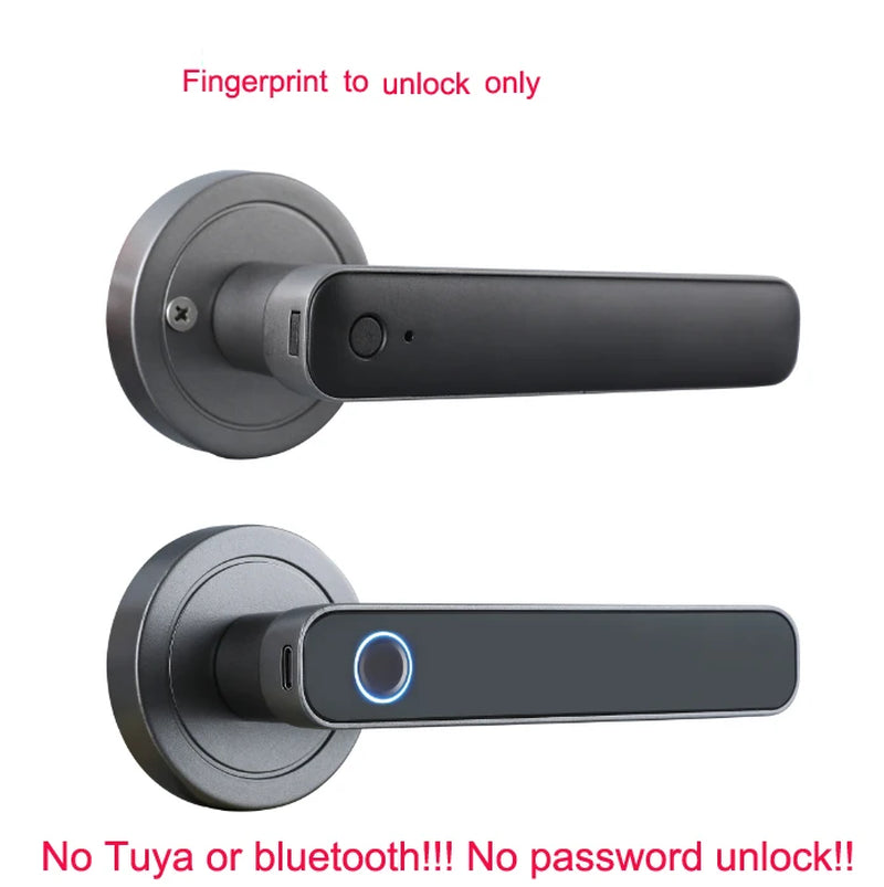 Fingerprint Door Lock, Smart Bluetooth Password Handle USB Lock APP Keyless