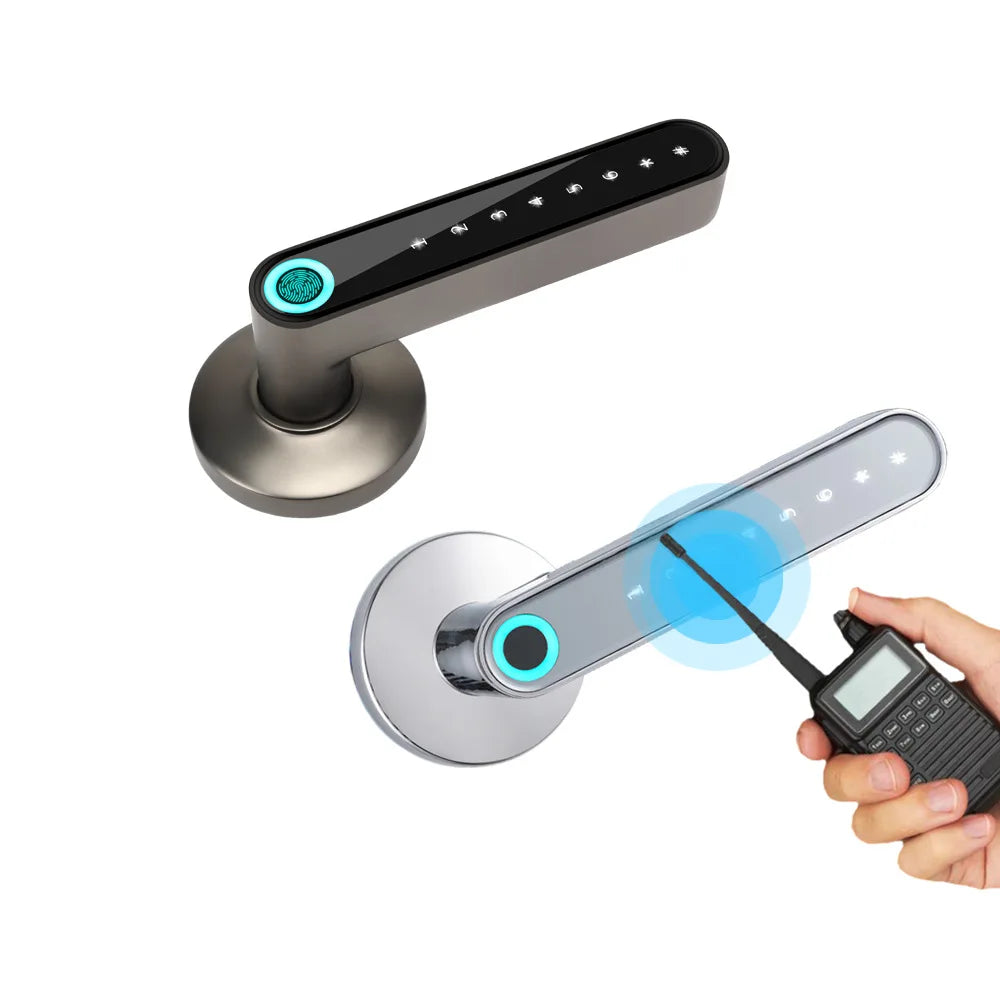 Fingerprint Door Lock, Smart Bluetooth Password Handle USB Lock APP Keyless