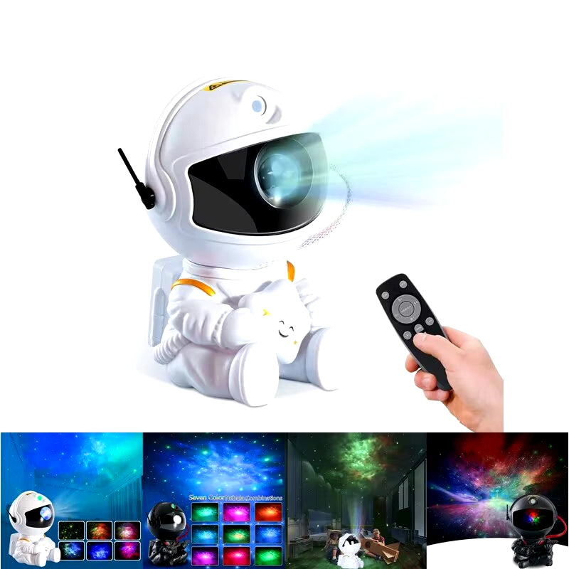 Mini Astronaut Star Projector Light and Nebula Water Ripple Bedroom Light